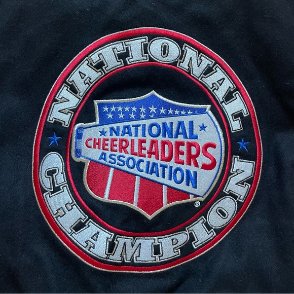 NCA National Cheerleaders Association Champions Varsity Letterman Jacket L Black - Picture 6 of 8